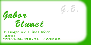 gabor blumel business card